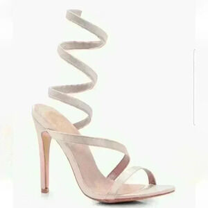 Truffle Collection Women's Angel Spiral Strap Sandals Nude Size 7 UK, 9 US